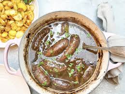 venison sausage cerole with red wine