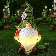 Gdrhvfd Solar Garden Gnome Statue