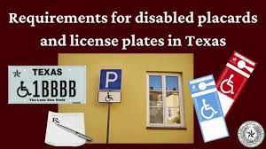 texas disabled placard license plate