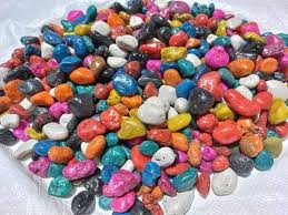 multi color mix coated gravels stone