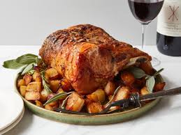 roast bone in pork loin with potatoes