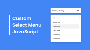 custom select menu in html css javascript