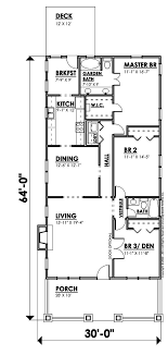Bungalow Style House Plan 3 Beds 2