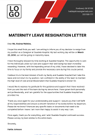 maternity leave resignation letter