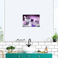 Lavender Bathroom Decor Wall Art Purple
