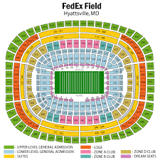 fedex field seating chart