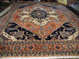 navy heriz geometric persian rug wool