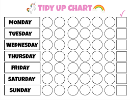 The Tidy Up Chart Free Printable Beyond Tired