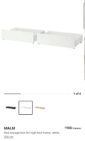 Brand New Ikea Malm Bed Storage Boxes