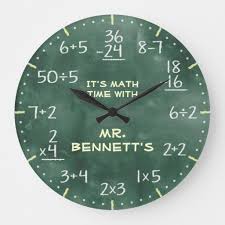 Math Clock Clock Diy Clock Wall