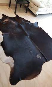 koldby cow hide rug black from ikea