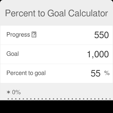 percent to goal calculator