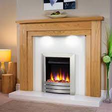 Cheltenham Solid Oak Electric Fireplace