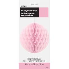 Tissue Paper Honeycomb Ball 8 In Light Pink 1ct Walmart Com Walmart Com