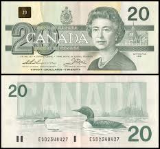 canada 20 dollars banknote 1991 p 97a