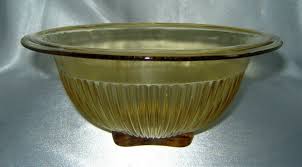rolled edge federal glass bowls set