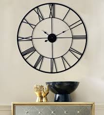 black metal 30 inch wall clock by
