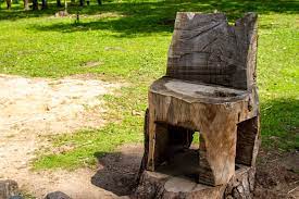 how to make a tree stump chair all