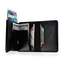 Now men can also carry their credit cards with style. Hot Sale Men Faux Leather Retro Automatic Card Case Metal Card Holder Wallet Newchic