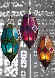 Moroccan Style Glass Lanterns Hanging