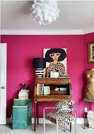 This Bold Magenta Home Office Will