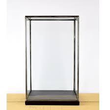 Black Metal Frame Display Showcase Box