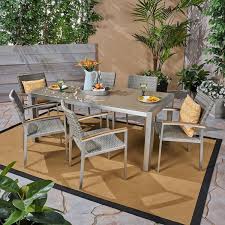 Faux Rattan Outdoor Dining Set