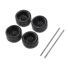 rc car rubber wheels with axles