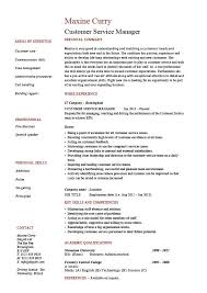 Customer Service Manager Resume Sample Template Client