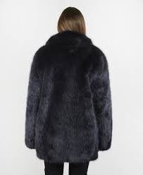 Urban Code Navy Faux Fur Coat With