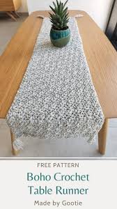boho crochet table runner pattern free