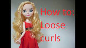 how to curl doll hair loose curls