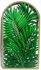 Decorative Hand Painted Metal Tropical
