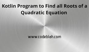 roots of a quadratic equation