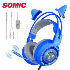 Guangdong somic technology co., ltd established in 1999, is a modern group which integrates production, development and sales into one. Somic G952s Blau Gaming Headset Schone 3 5mm Wired Kopfhorer Bass Vibration Noise Cancelling Kopfhorer Fur Pc Gamer Mit Mic Headphone Headset Aliexpress