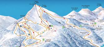 Ma la stagione entrera' a pieno regime. Skimap Monte Bondone Trentino Alto Adige Mappa Piste