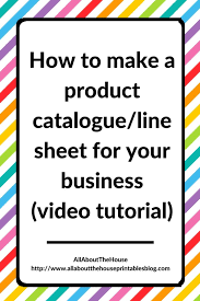 How To Make A Product Catalogue Line Sheet For Your Business