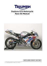 daytona 675 racing kit manual triumph
