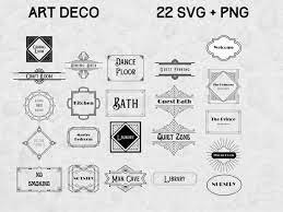 Art Deco Home Signs Svg And Png Bundle