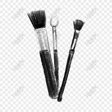 hand drawn black makeup brush