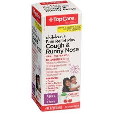 Topcare Childrens Pain Relief Plus Cough Runny Nose