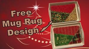 mug rug free embroidery file you