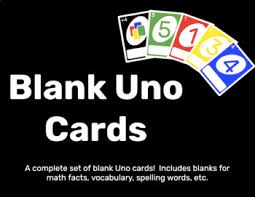 Uno cards has a lot of fun twists to it including skip cards, draw two cards, draw four cards, wild cards, and reverse cards. Blank Uno Cards Worksheets Teaching Resources Tpt