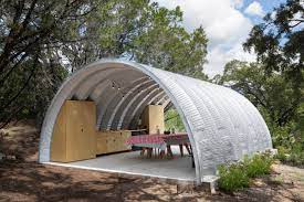 quonset hut pavilion provides shade