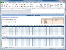 Monthly Work Schedule Template Excel Free Employee And Shift