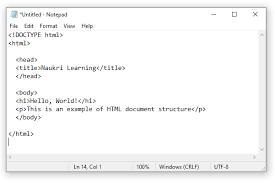 basic structure of an html doent