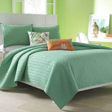 Lime Medallion Coverlet Set By J Queen