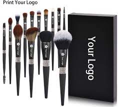 custom print logo on the cosmetic brush