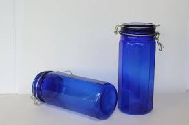 80s 90s Vintage Cobalt Blue Glass