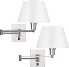 Swing Arm Wall Sconces Set Of 2 Indoor